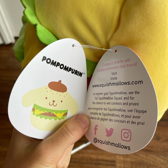 PompomPurin Burger 8" Squishmallows BNWT - Picture 4 of 4